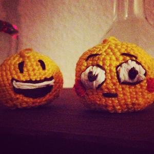 Amigurumi Kugeln h&auml;keln Smileys