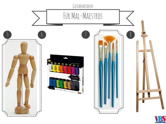 Weihnachtsgeschenke für Kreative Maler Weihnachtsgeschenke für Kreative und Bastler. 24 Ideen zum Verschenken