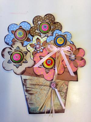 Karten basteln mit Kn&ouml;pfen