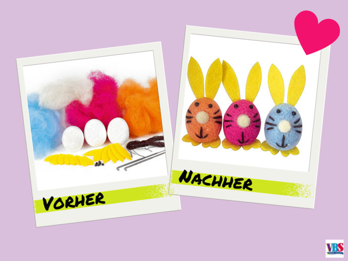 Bastelsets zum Fr&uuml;hjahr und Ostern mit Filz