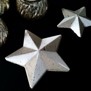 Sterne aus Beton selber machen 