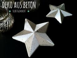 Sterne aus Beton selber machen mit Anleitung