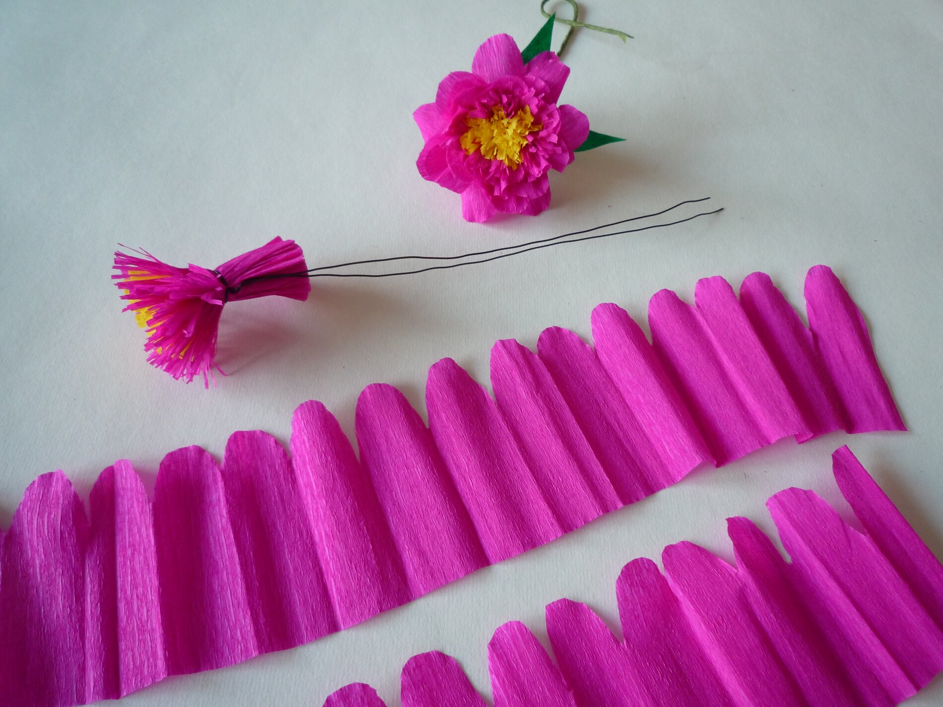 Papierblumen basteln