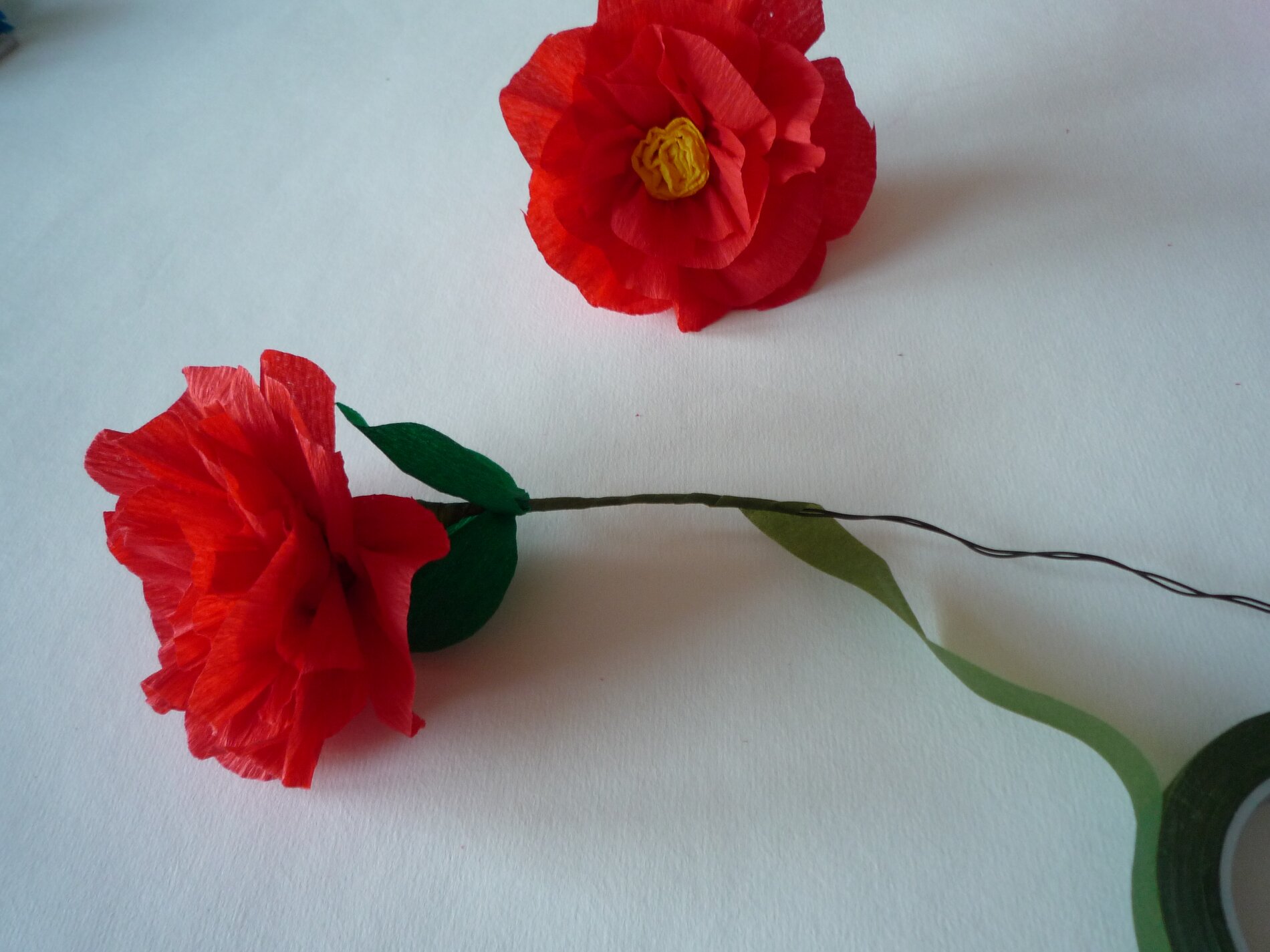 Papierblumen basteln