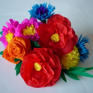 Papierblumen basteln