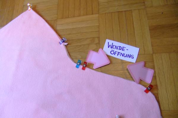 Einschlagdecke: Schritt5 Pucksack