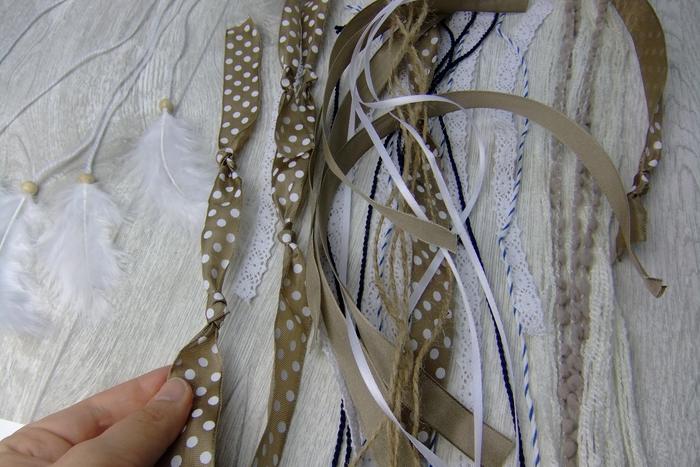 Traumfänger basteln - Bänder Traumfänger selber basteln - Bänder