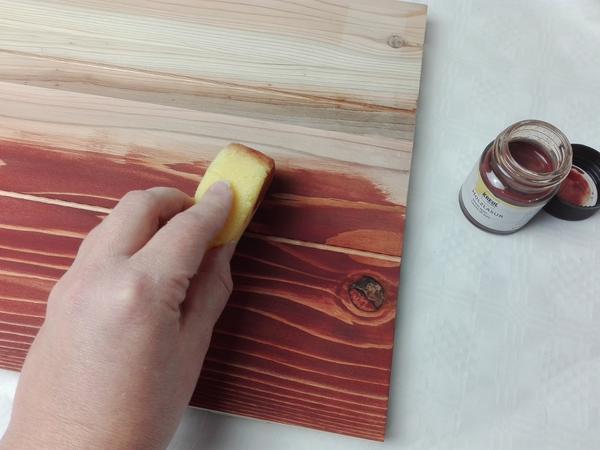 Fadenbild Hirsch - Grundieren Fadenbild selber machen - Grundieren