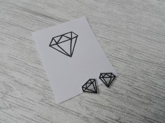 Ohrringe selber machen: geschrumpft Schmuck selber machen mit Schrumpffolie