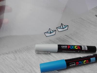 Ohrringe selber machen: Beispiel-Schiff Schmuck selber machen mit Schrumpffolie