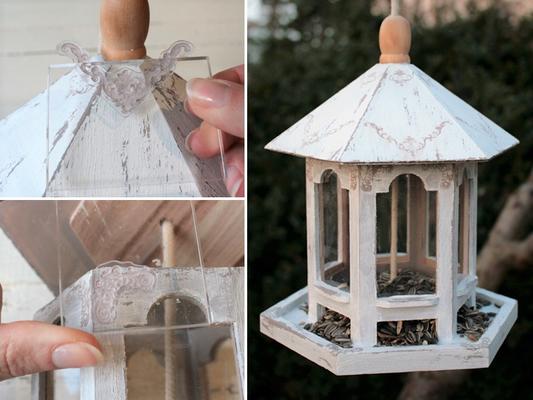 Futterhaus: stempel Futterhaus im Vintage-Stil mit Stempeln verzieren