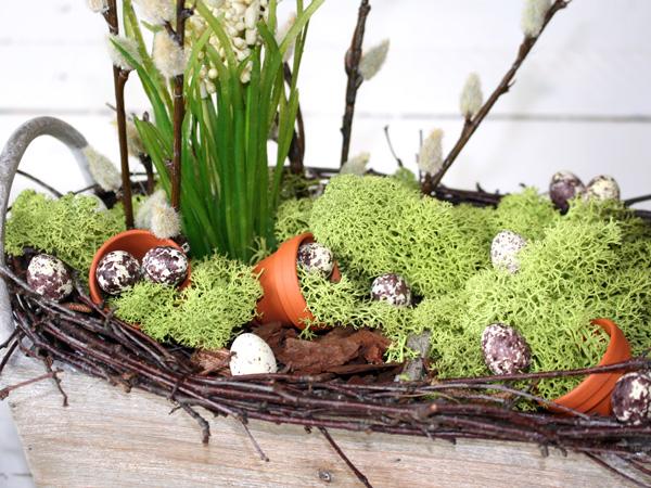 Tischdeko-Ostern: Ostereier Tischdeko zu Ostern mit Ostereiern