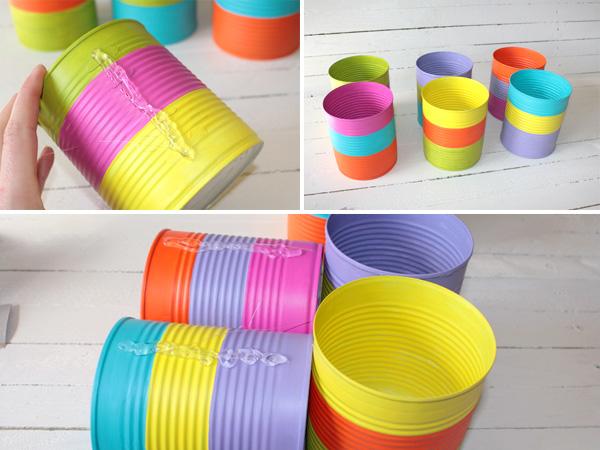 Besteckhalter: bunt  Besteckbecher selber bemalen