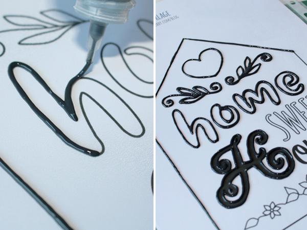 Window Color: Konturen Konturen des Türschilds