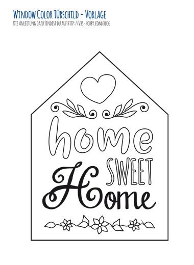 Window Color: Vorlage Vorschaubild der Türschildvorlage