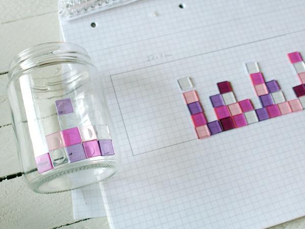 Windlicht: Vorlage Windlichter mit Mosaik bekleben