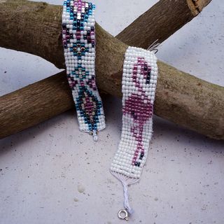 Flamingo Armbänder selber machen 