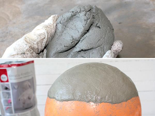 Schale aus Knetbeton: Knetbeton vorbereiten Knetbeton vorbereiten Anleitung