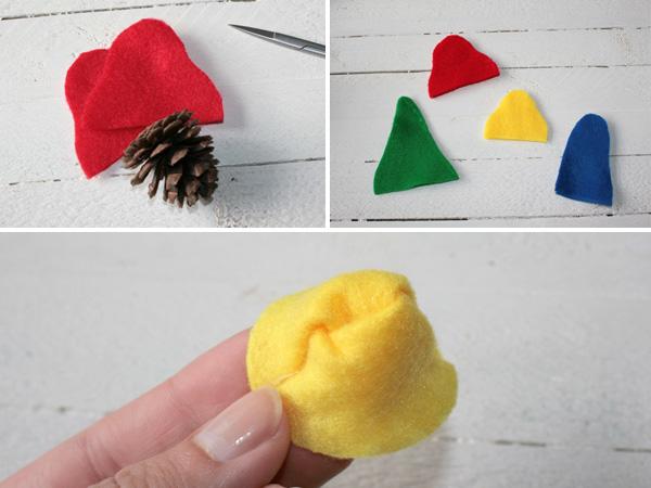 Zapfenwichteln mit Mütze selber nähen