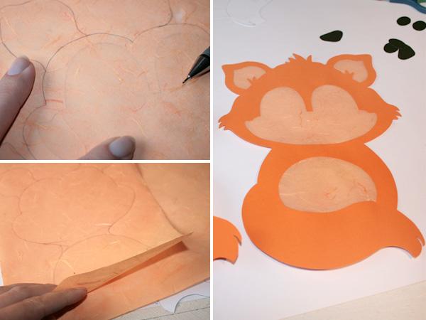 Fuchs Laterne: straw silk paper  Fuchs Laterne mit straw silk paper einfach selber basteln