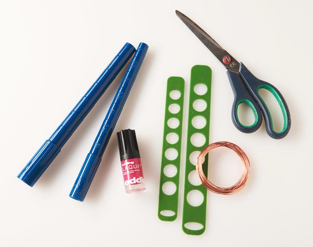 Materialien f&uuml;r Edding Nagellack Ring selbst basteln