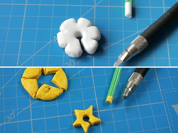 Glasmarkierer selber basteln aus Knetmasse Fimo