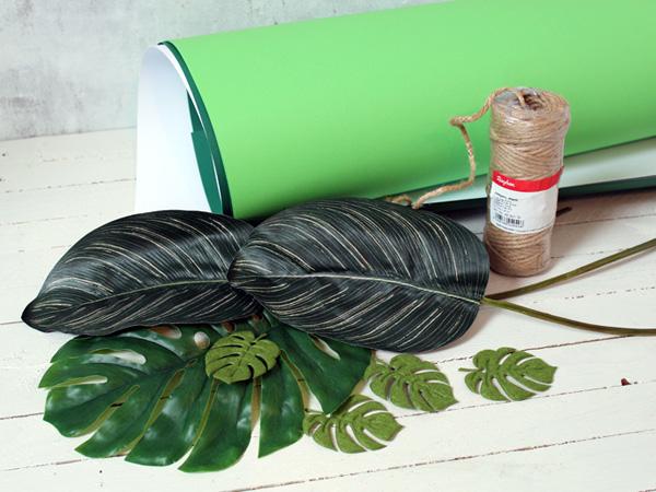 Sommerparty Girlande: Materialien Girlande für den Sommer mit Monsterablättern