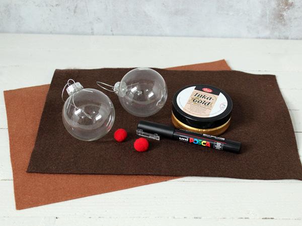 Rentier - christmas balls: Material Rentier - christmas balls zum Selbermachen