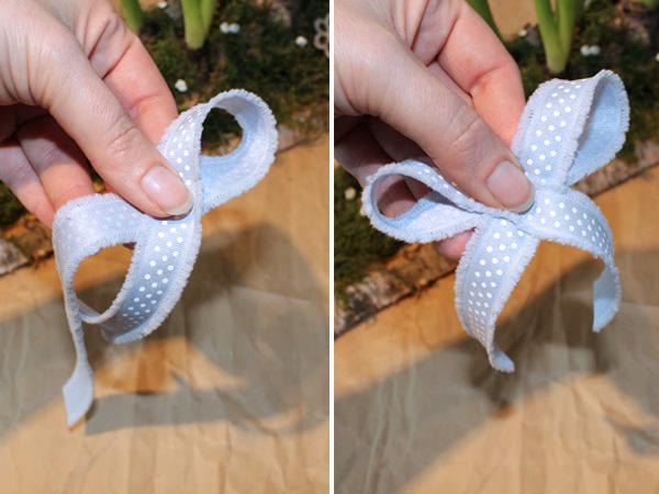 Frühlingsgesteck: Schleife