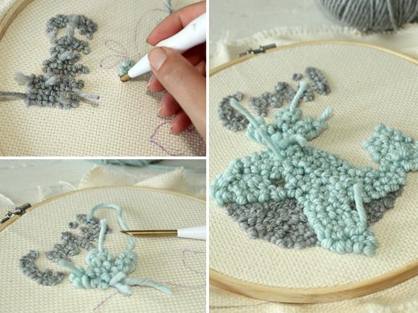 Punch Needle_Wal: Motiv fertigstellen