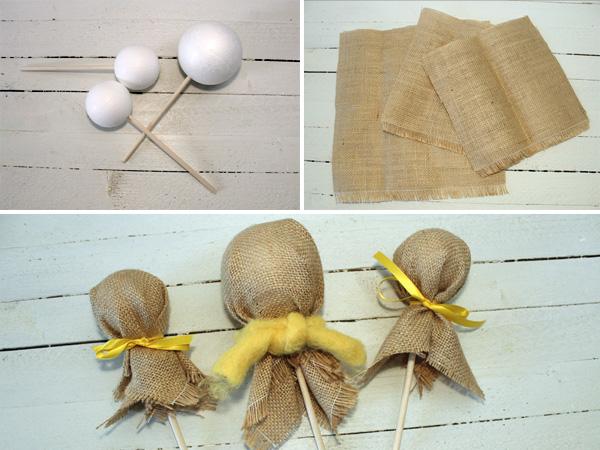 Truthahnstecker aus Jute_Jute Truthahnstecker aus Jute