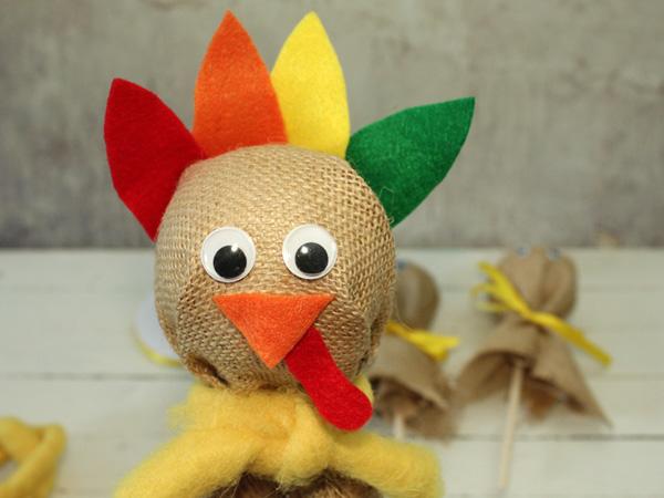 Truthahnstecker aus Jute_Ergebnis Truthahnstecker aus Jute