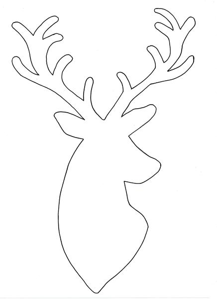 Schablone Hirsch