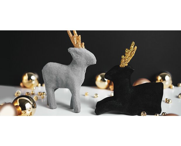 Rentier mit Flockpulver gestalten