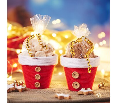 Weihnachtliche Geschenktöpfe