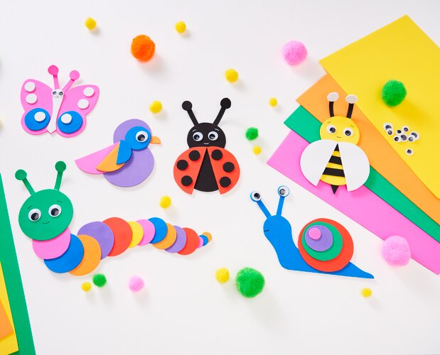 Moosgummitiere basteln