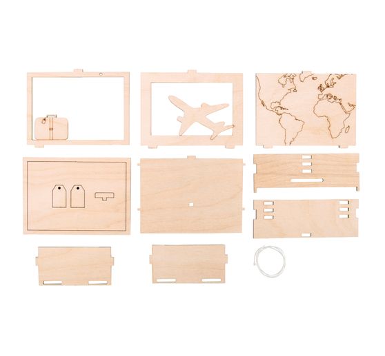 Wood building kit Money box "Journey"