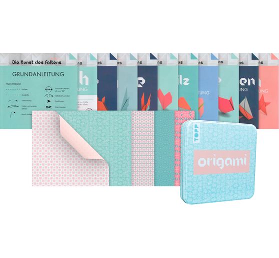 Arkusze do składania origami "Floral" z pudełkiem projektowym