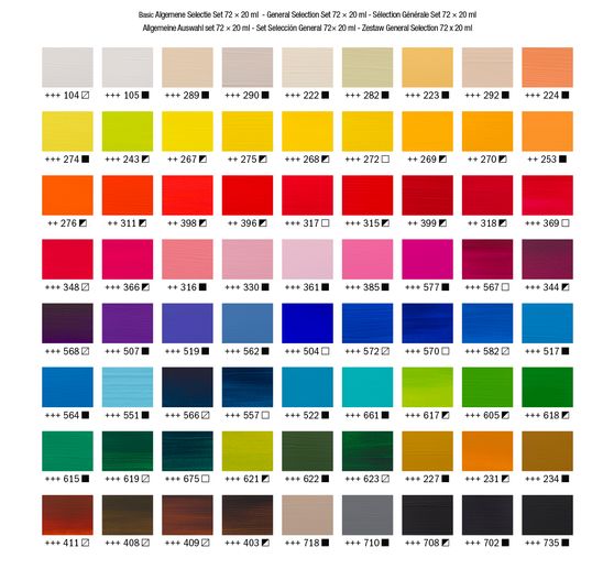 Talens AMSTERDAM Acrylic paint set "All in", 72 x 20 ml