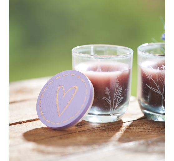 VBS Glass with wooden lid, 2 pieces