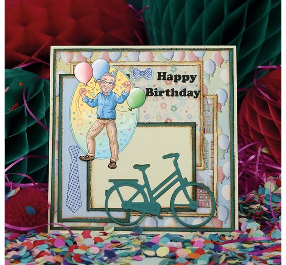 Wykrojnik "Rower z koszykiem"