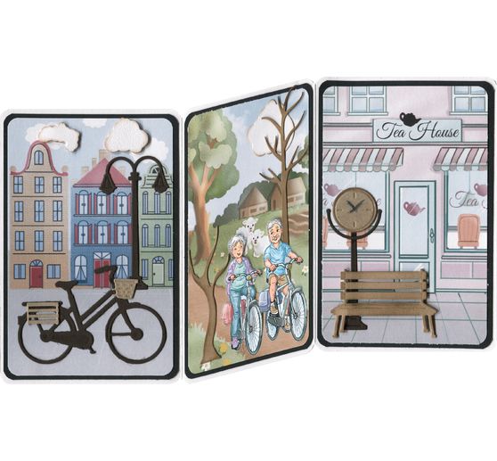 Wykrojnik "Rower z koszykiem"