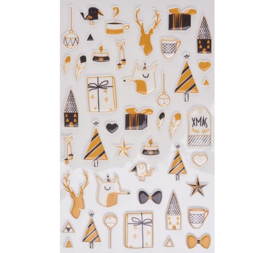 Asortyment naklejek epoksydowych "Boże Narodzenie"