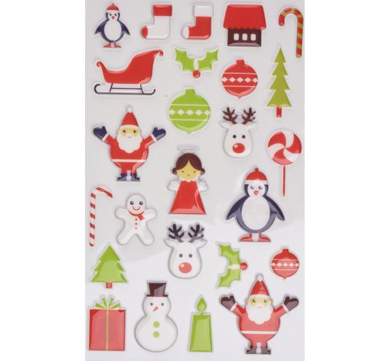 Asortyment naklejek epoksydowych "Boże Narodzenie"