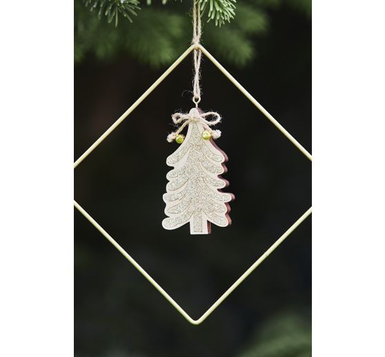 Rico Design Metal ring "Square", White