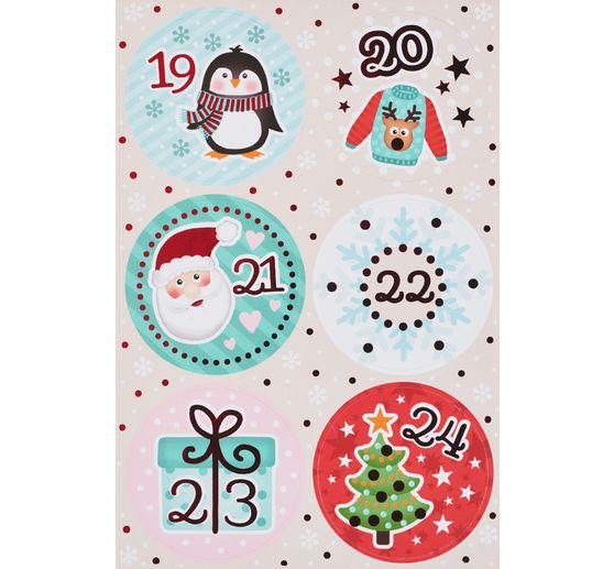 Sticker "Advent numbers" winter joys