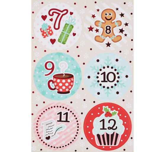 Sticker "Advent numbers" winter joys