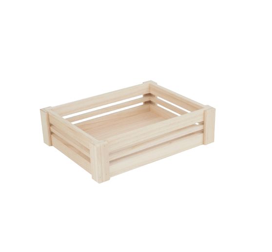 Drewniane pudełka VBS, płaskie, zestaw 3 sztuk