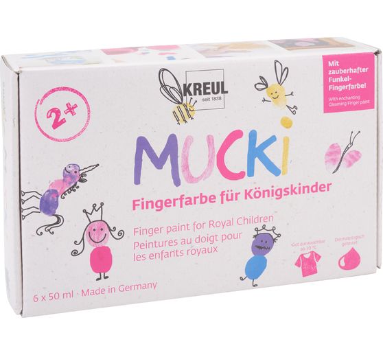 Farby do malowania palcami MUCKI "Dzieci króla"