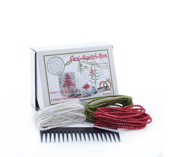 Elastyczne pudełko na 12 choinek w stylu retro